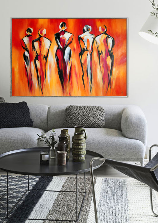 194 Abstrakt maleri - mennesker