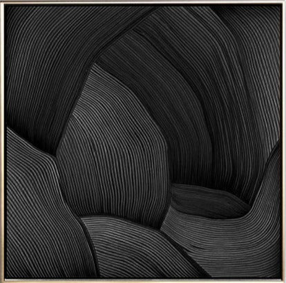 37 Sort Maleri med 3D Tekstur