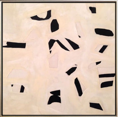 41 Beige-Lyserød Abstrakt Maleri