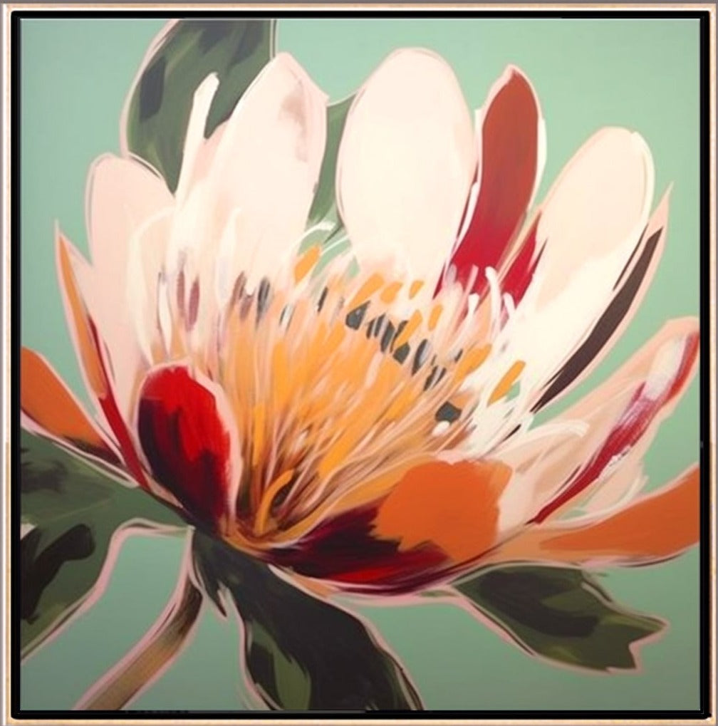 323 Grønt maleri - Blomst