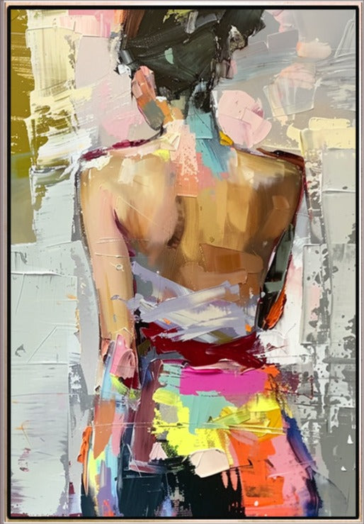 952 Abstrakt Maleri - Elegant Kvinde