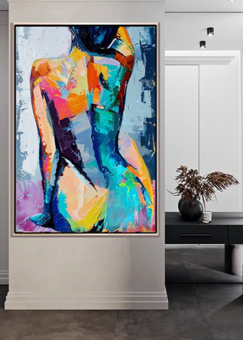 948 Abstrakt Maleri - Kvindens Ryg