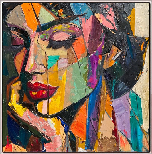 959 Farverigt Maleri - Lady