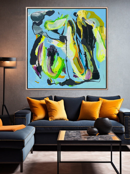 18B2 Blågrønt Abstrakt Kaos