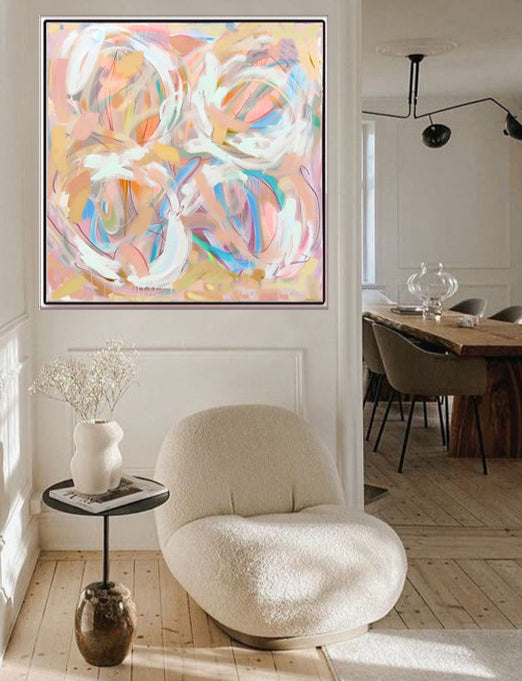 177  Fersken Farver - Abstrakt