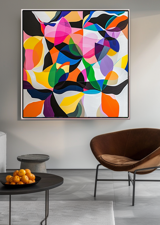 254 Abstrakt maleri - Sommerfarver