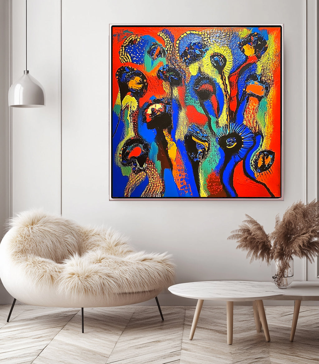 337 Farverigt Abstrakt Maleri