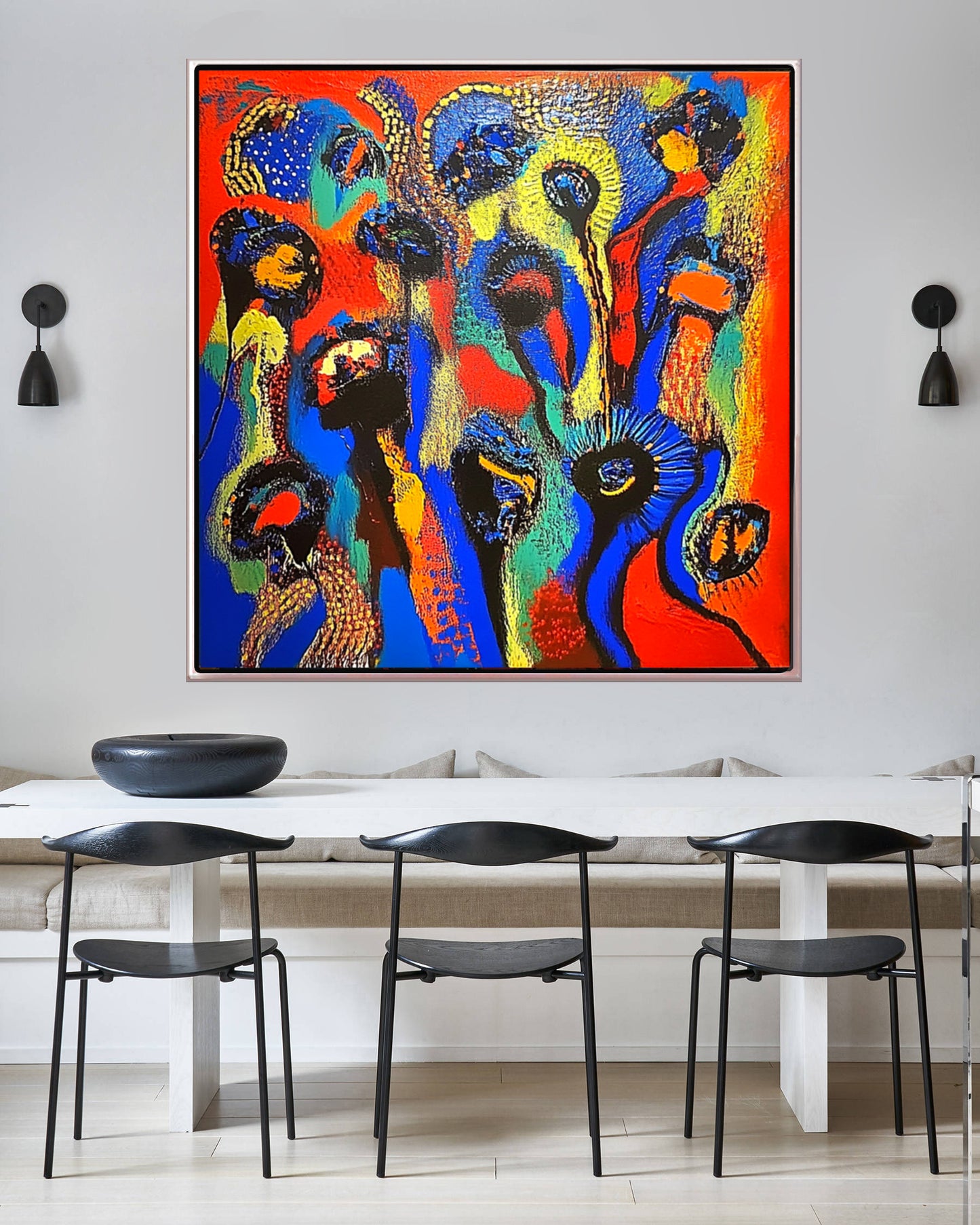 337 Farverigt Abstrakt Maleri