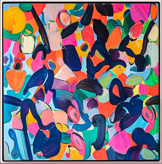 346 Farverigt maleri - Abstrakt