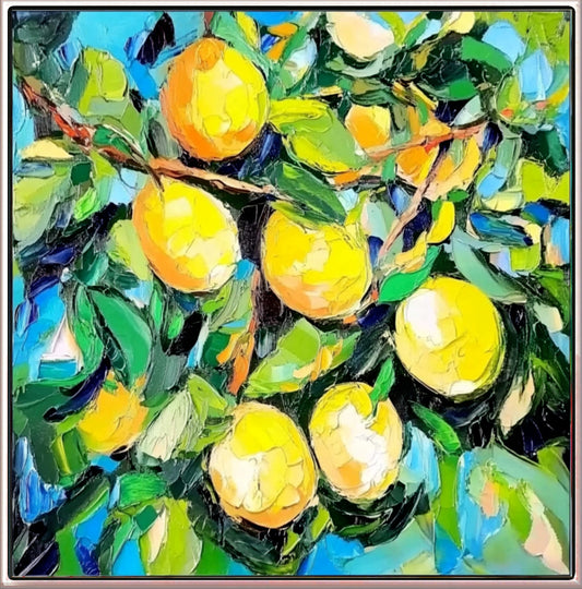 349 Maleri - Citroner