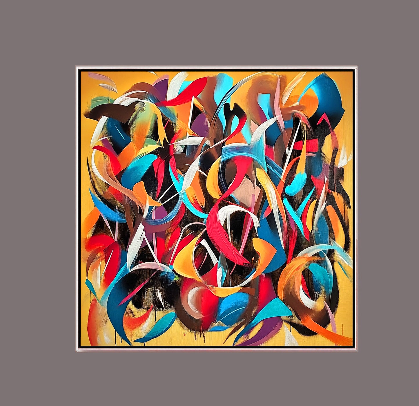356 Farverigt Abstrakt Maleri