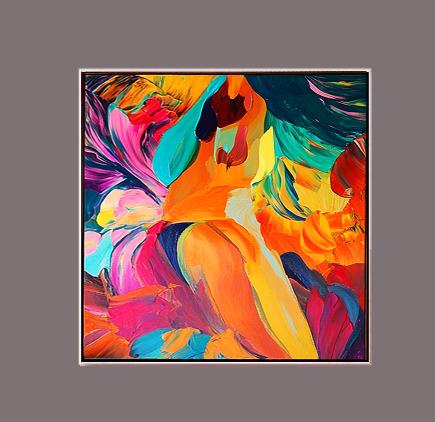 363 Farverigt Abstrakt Maleri
