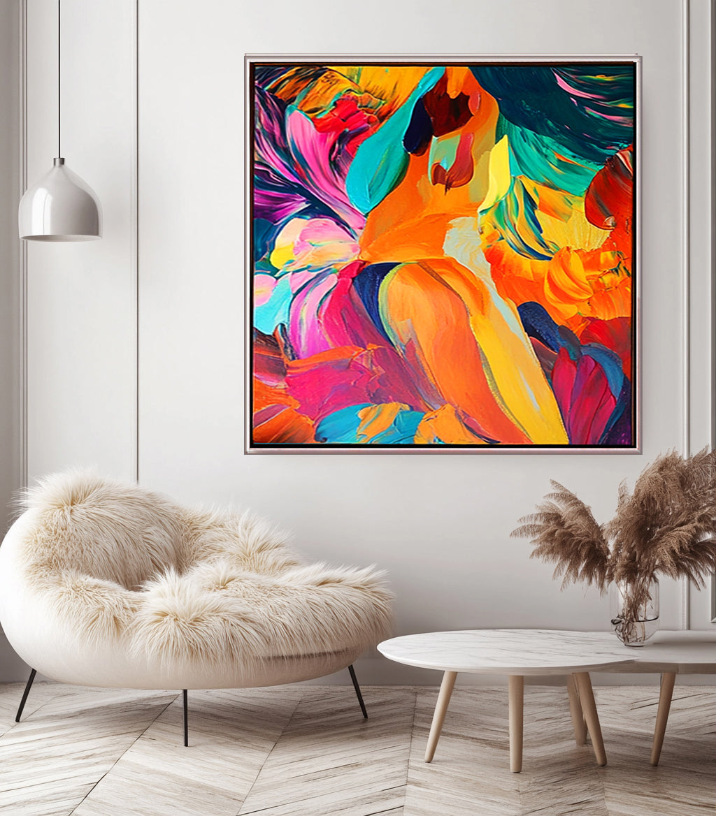 363 Farverigt Abstrakt Maleri