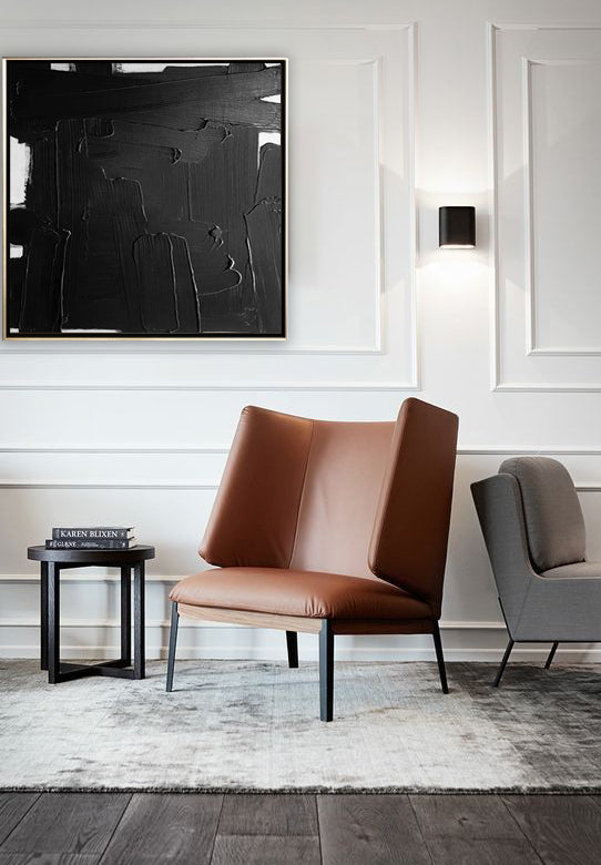 32 Sort Maleri med Tekstur - Minimalistisk