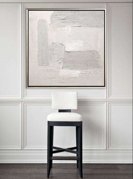 17 Beige Maleri med 3D Tekstur