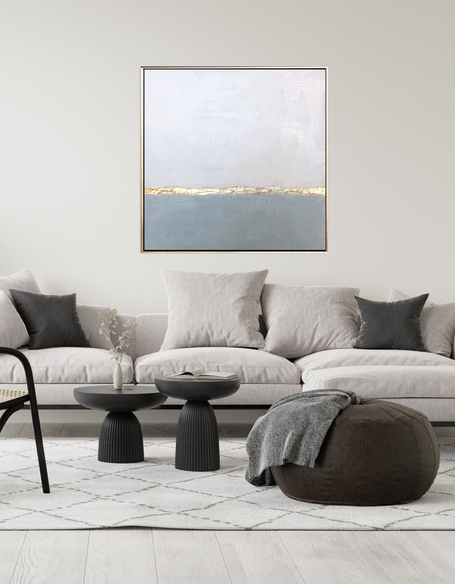272A Maleri med Guld - Minimalistisk
