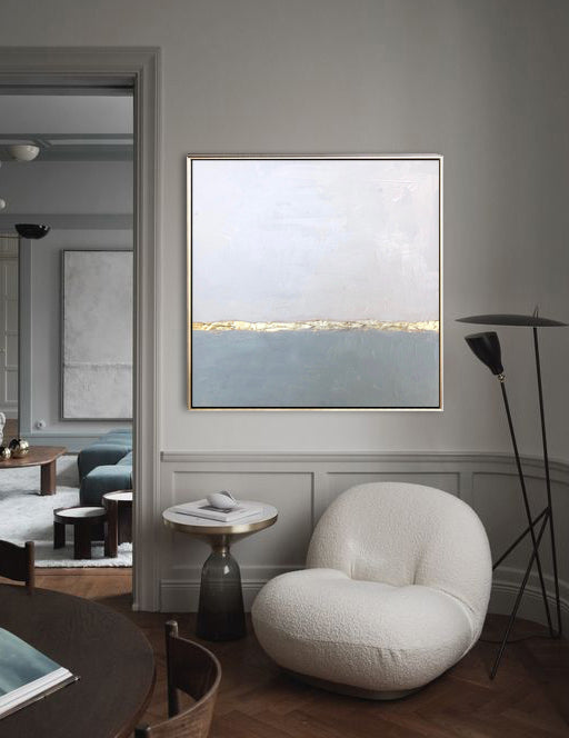 272A Maleri med Guld - Minimalistisk