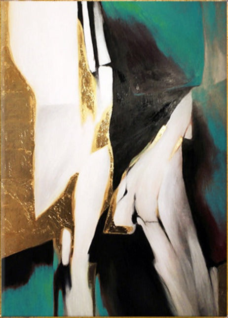 995 Grønt maleri - Med guld