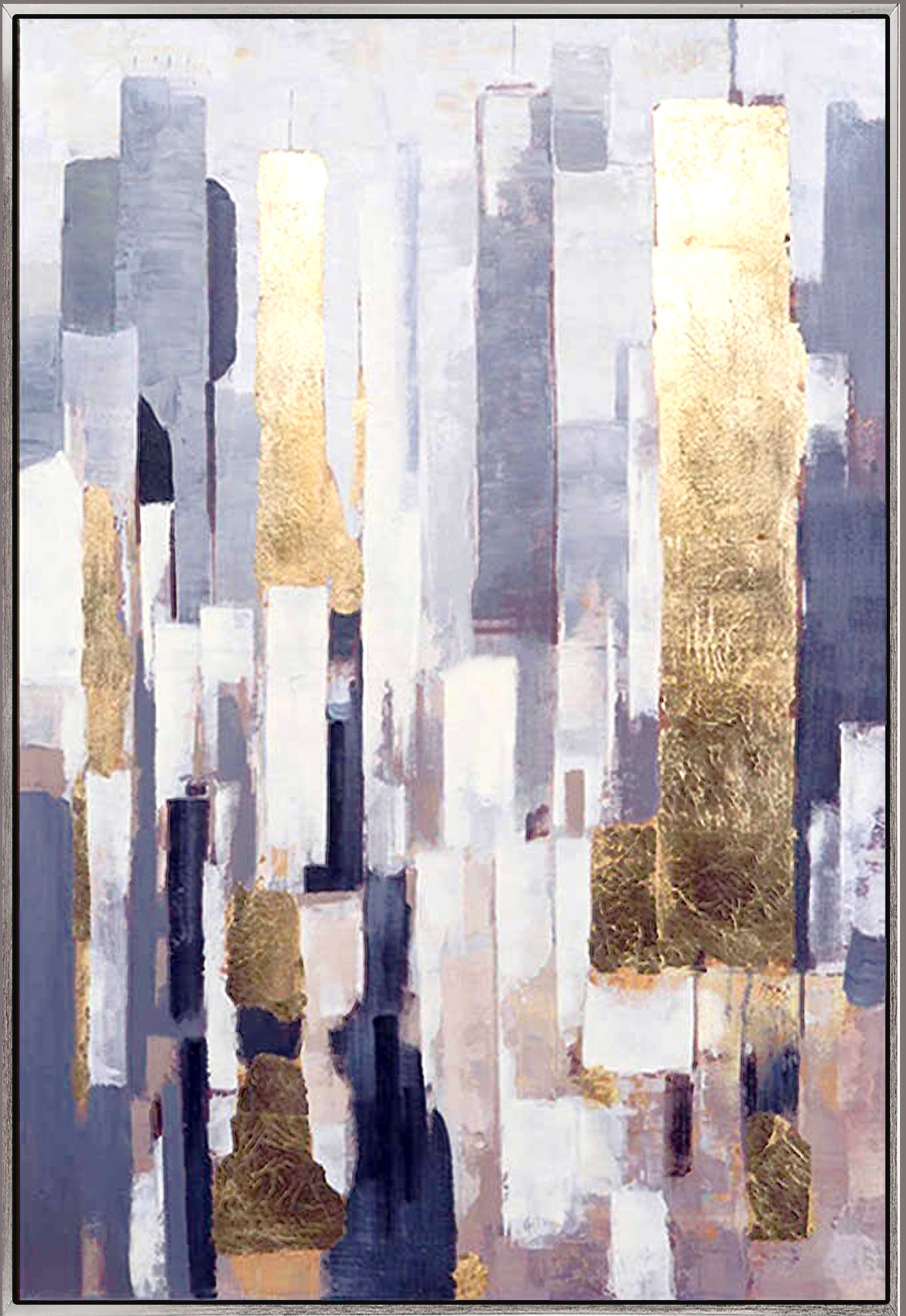 267 Abstrakt maleri - Gold city