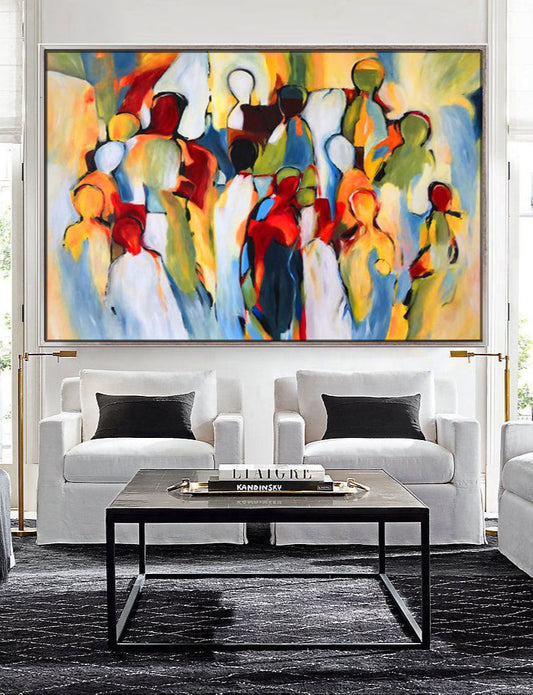 230 Abstrakt maleri - mennesker