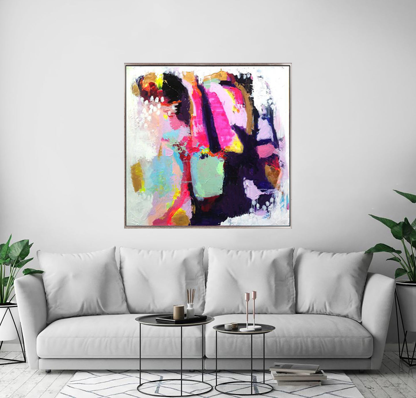 275 Farverigt abstrakt maleri