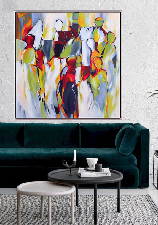 223 Abstrakt maleri - Mennesker