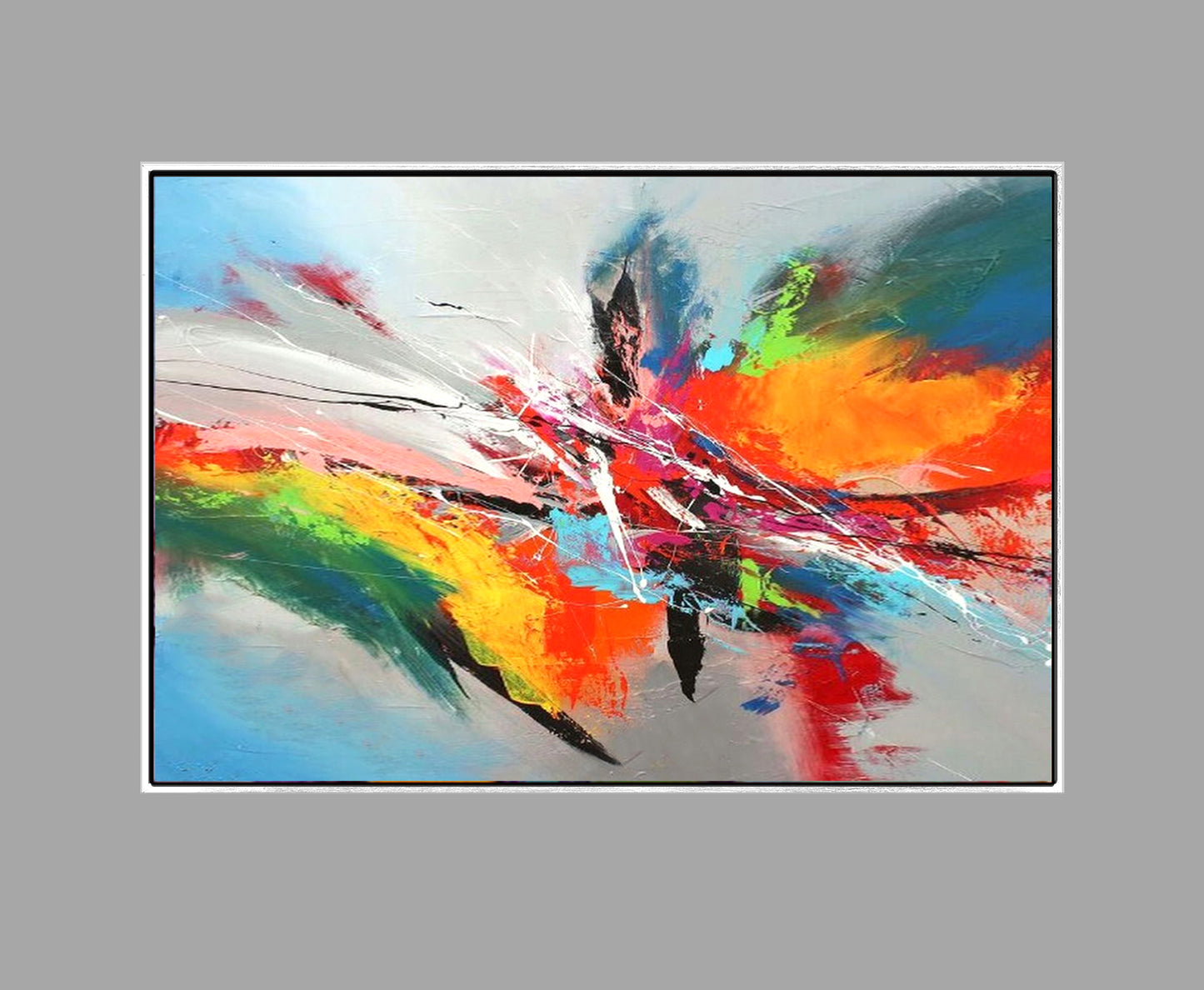 152 Farverigt abstakt maleri