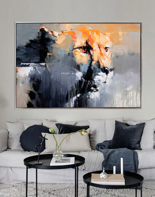 190 Abstrakt maleri - Leopard