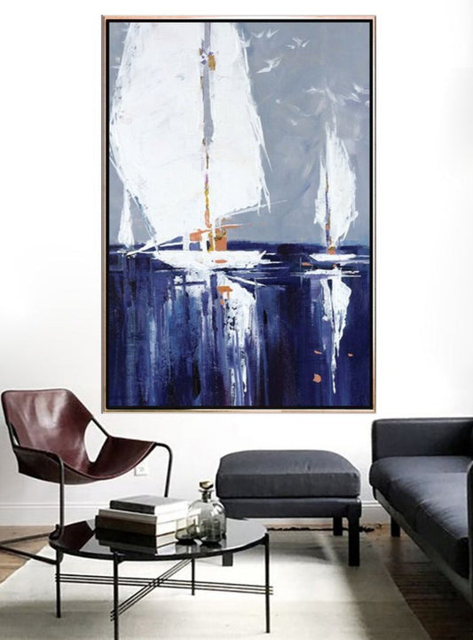 192 Abstrakt maleri - Sejl