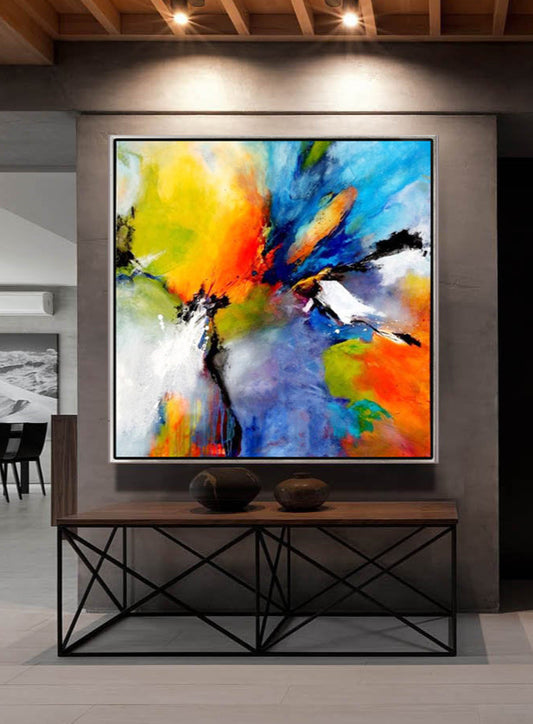 170 Farverigt abstrakt Maleri