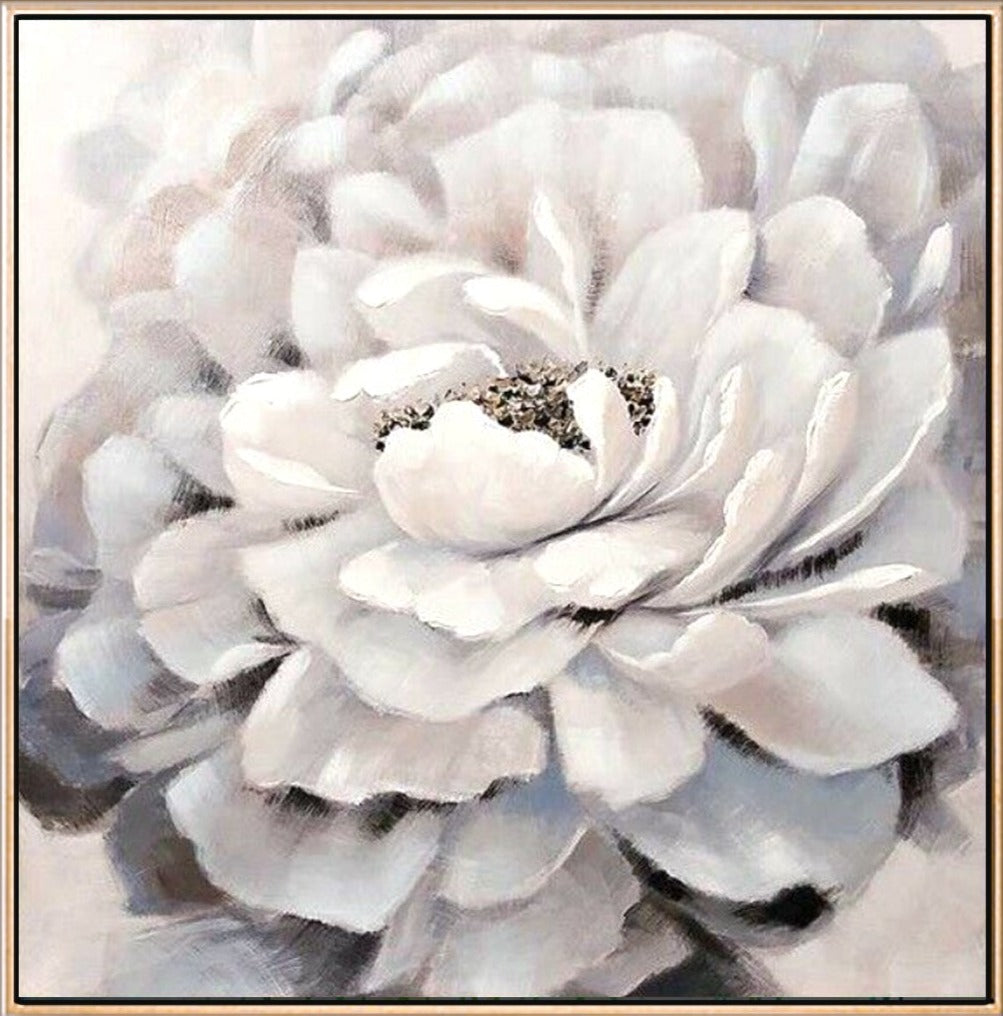 943 Beige maleri - En blomst