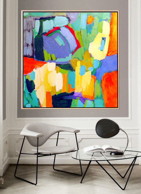 264 Farverigt abstrakt maleri