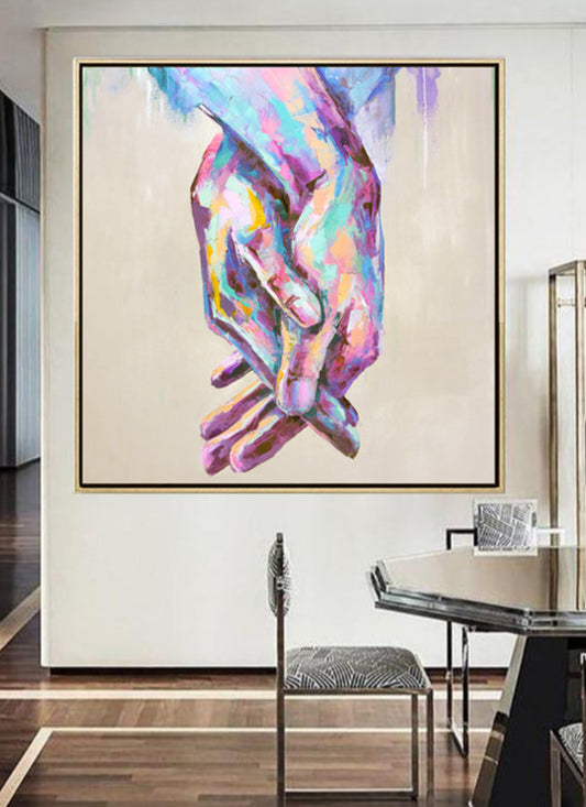 240 Farverigt maleri - Dig og Mig