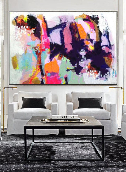 202 Farverigt abstrakt maleri