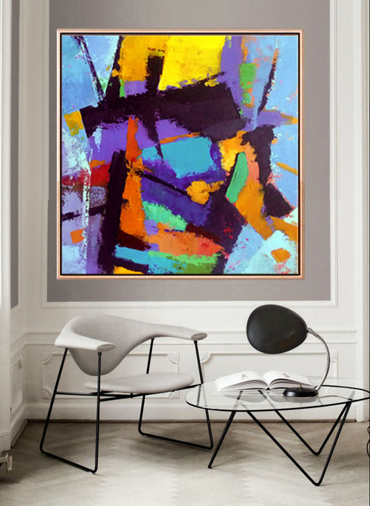 182 Farverigt maleri - Abstrakt