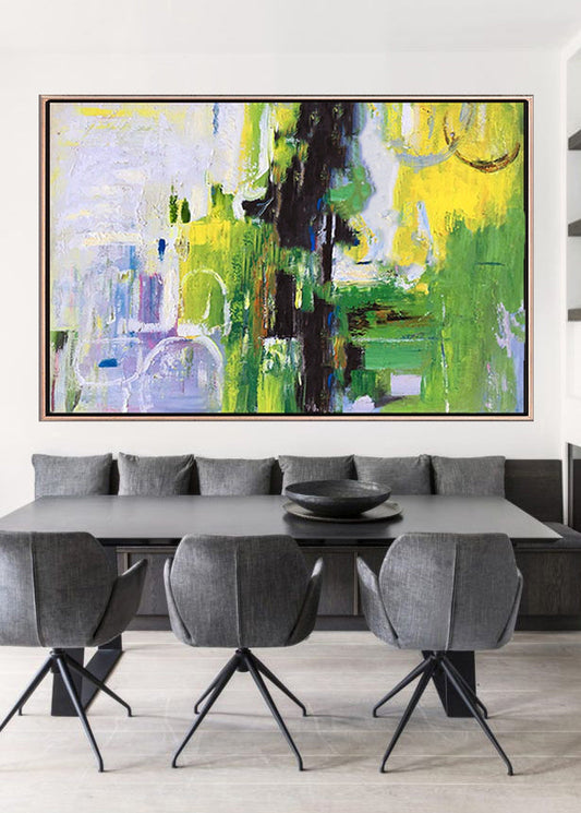 181 Grønt abstrakt maleri