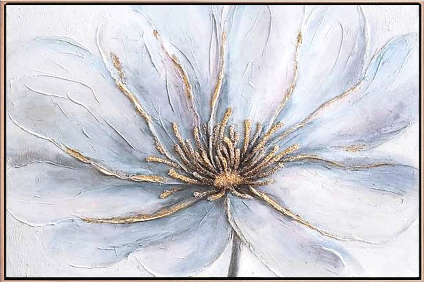 919 Maleri - Hvid blomst