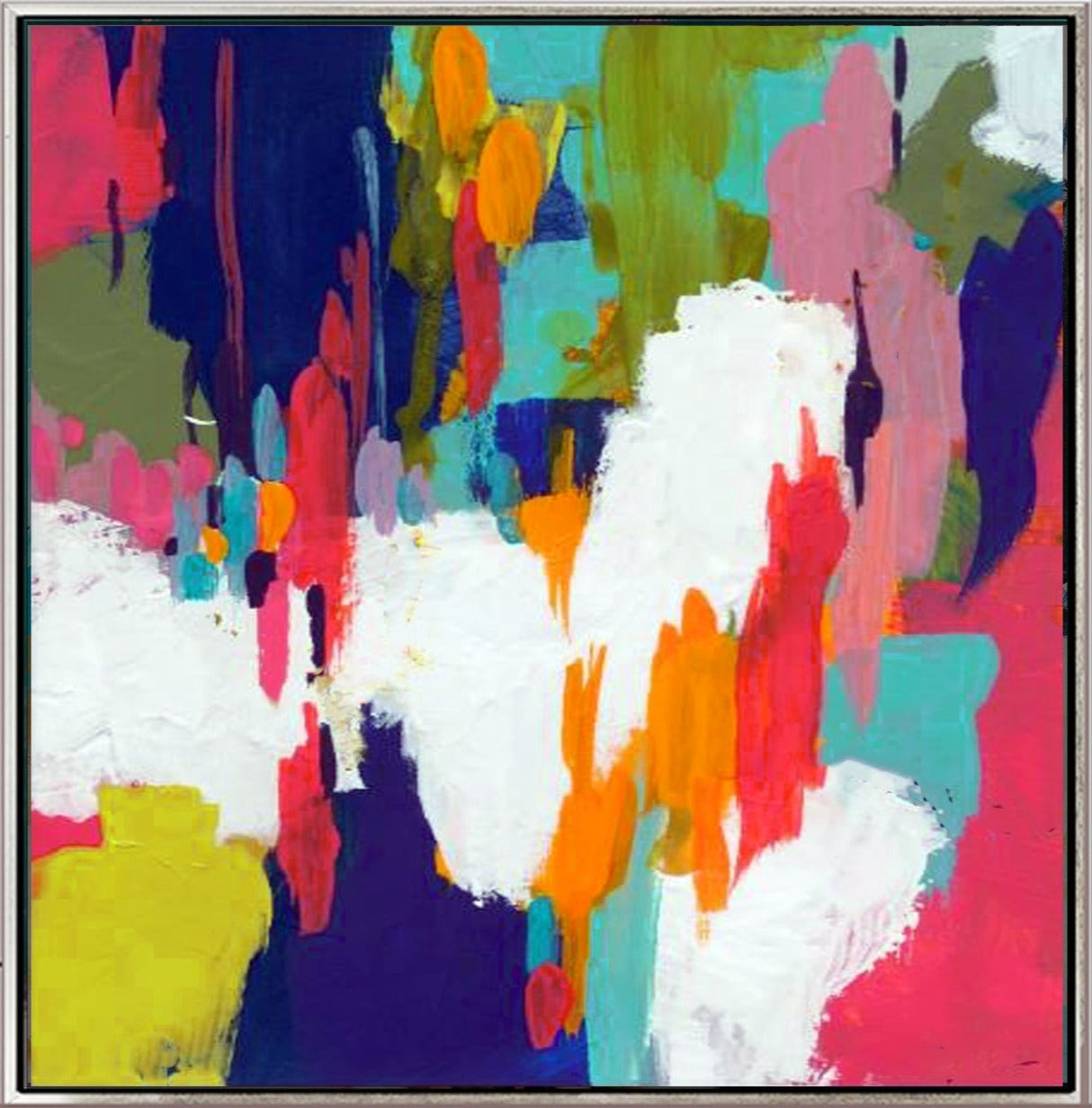 173 Farverigt maleri - Abstrakt