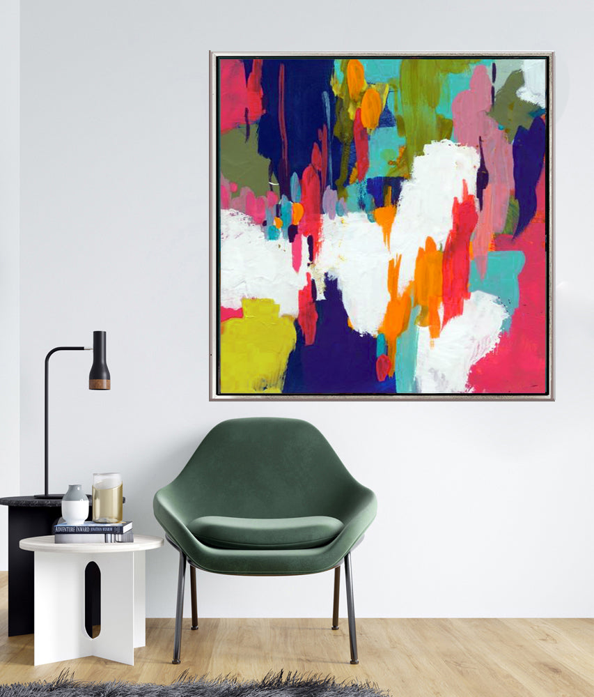 173 Farverigt maleri - Abstrakt
