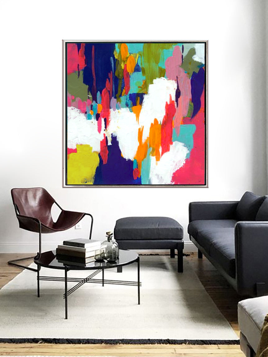 173 Farverigt maleri - Abstrakt