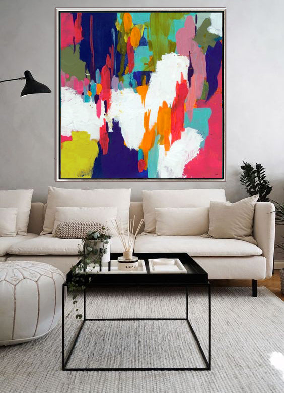 173 Farverigt maleri - Abstrakt