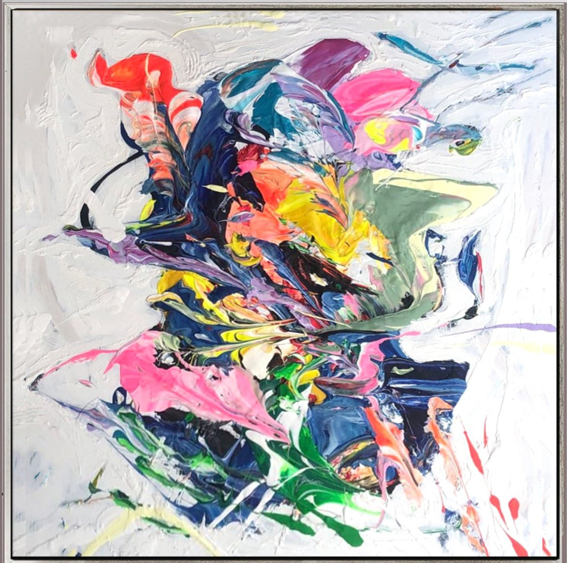 307 Farverigt abstrakt maleri