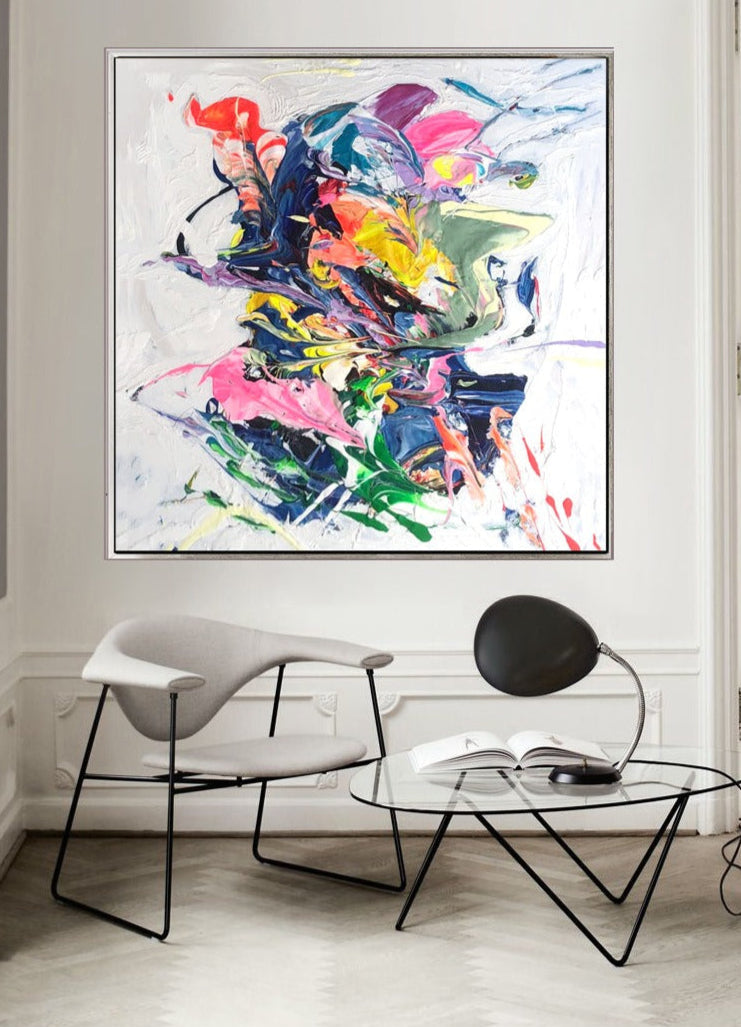 307 Farverigt abstrakt maleri