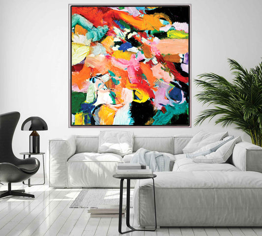 980 Abstrakt Maleri - Colourful Mix