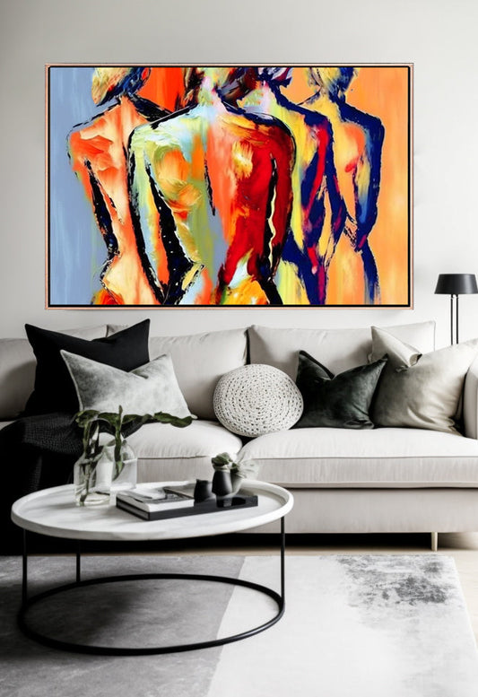 165 Abstrakt maleri - Samvær