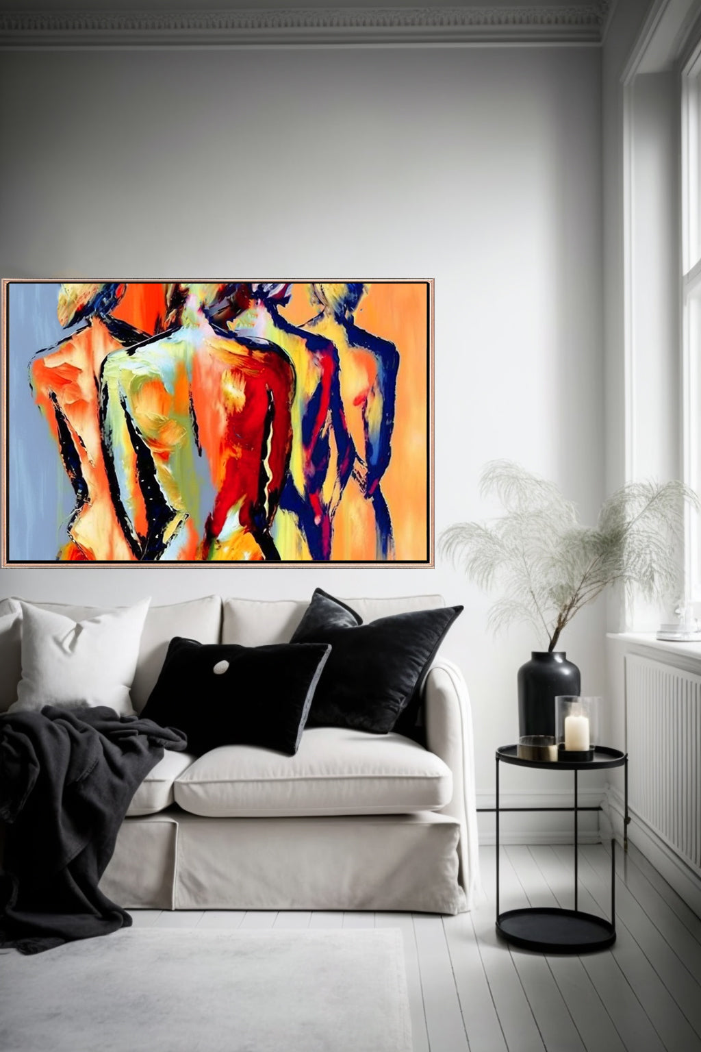 165 Abstrakt maleri - Samvær