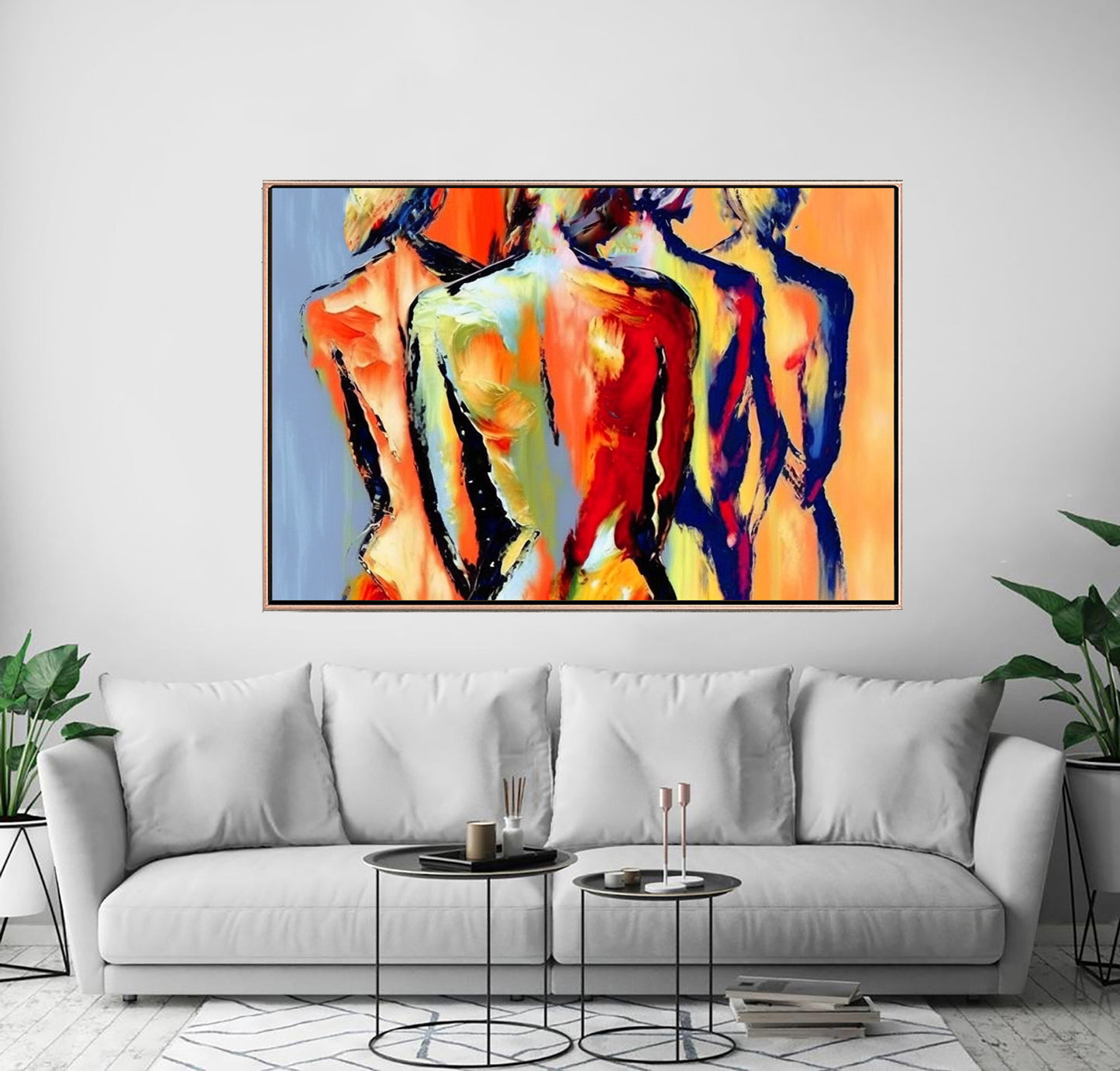 165 Abstrakt maleri - Samvær