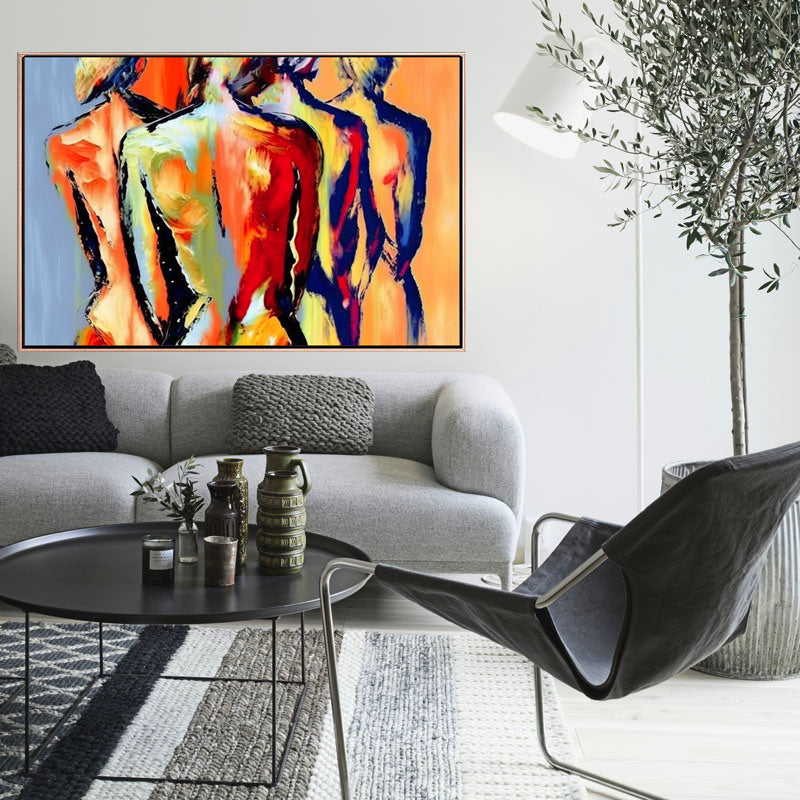 165 Abstrakt maleri - Samvær