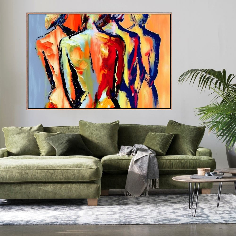 165 Abstrakt maleri - Samvær