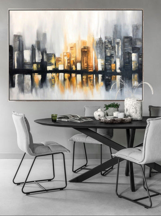 227 Abstrakt maleri - City